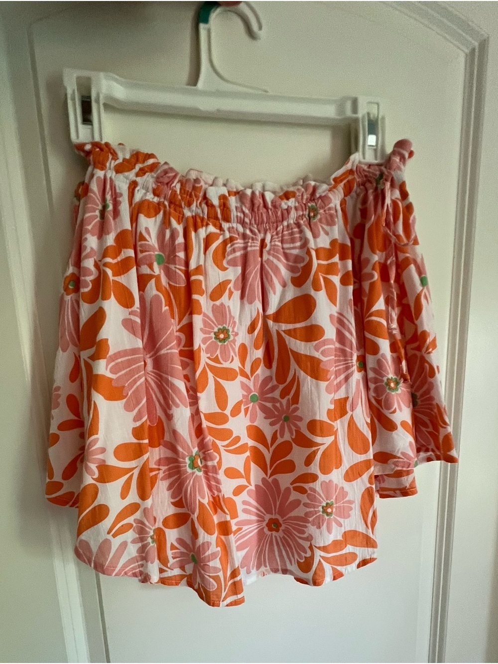 aerie Floral Mini Skirt in Pink and Orange